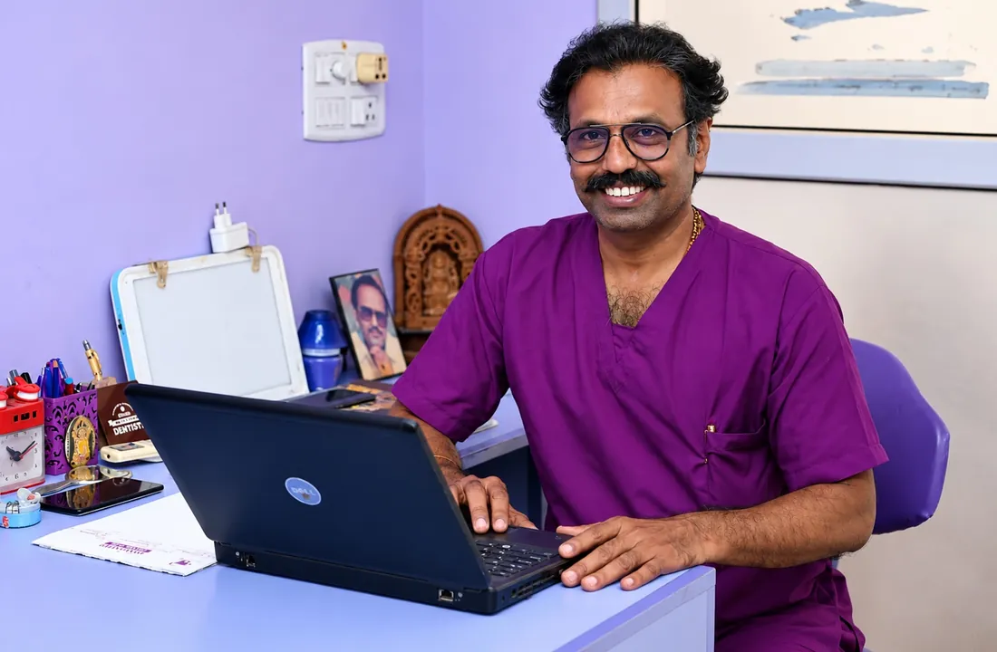 Dr. K. R. Srinivasan at his clinic